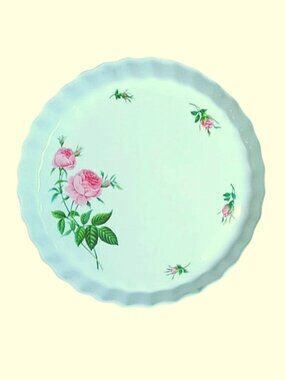 Christine Holm Floral Quiche/Pie Dish- 9.5"